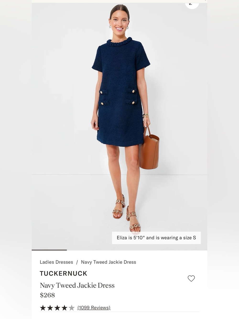Tuckernuck Classy Navy Tweed Jackie Dress
Size: Medium
EUC - Picture 5 of 11